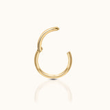14K Solid Gold Clicker 6mm Nap Mini Hoop Earring by Doviana