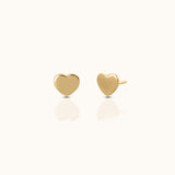 14K Solid Gold Heart Threadless Labret Flat Back Nap Earring by Doviana