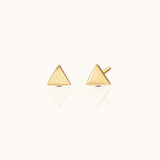 14K Solid Gold Petite Triangle Threadless Labret Flat Back Nap Earring by Doviana