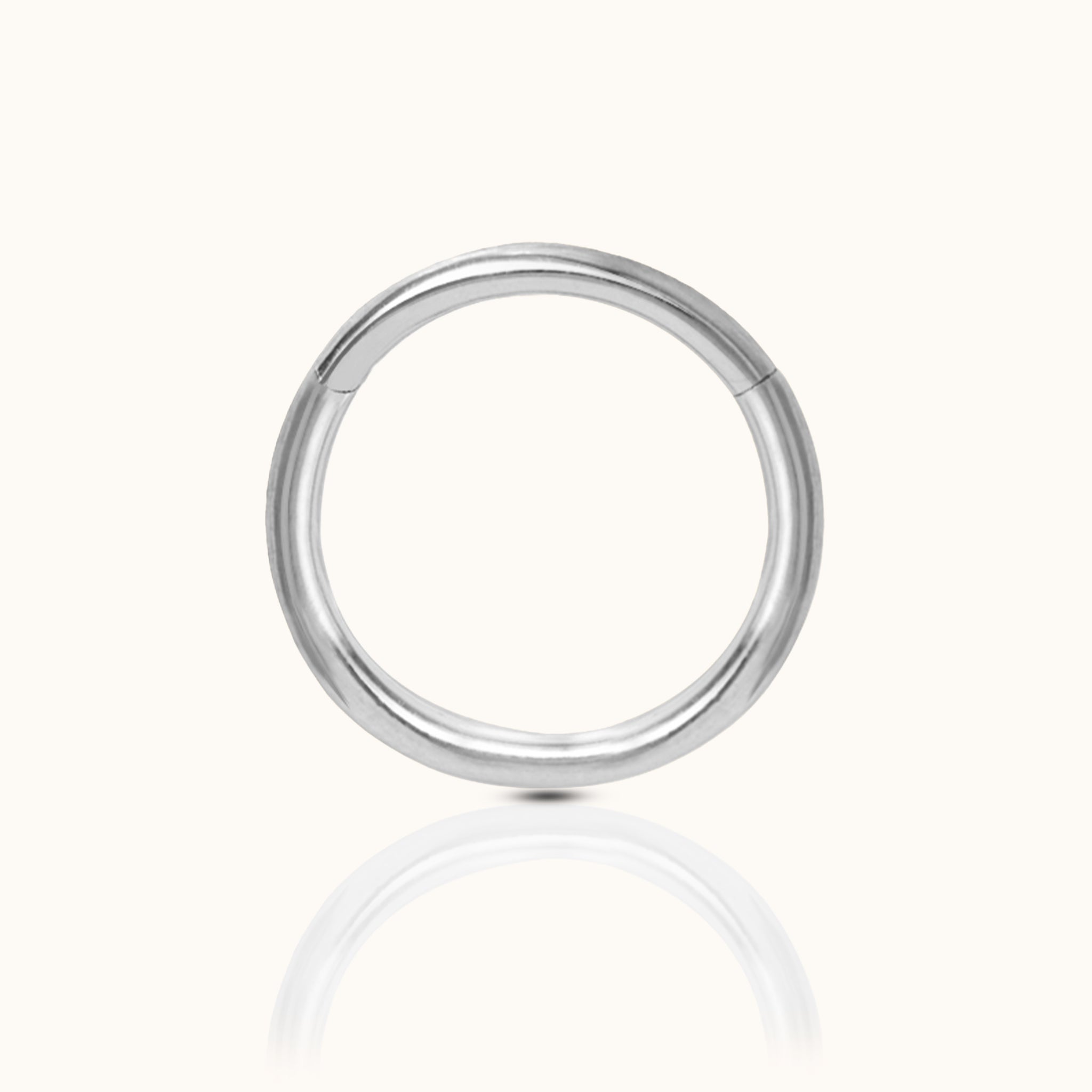 Classic Clicker 10mm Titanium Hinged Nap Hoop Earring by Doviana
