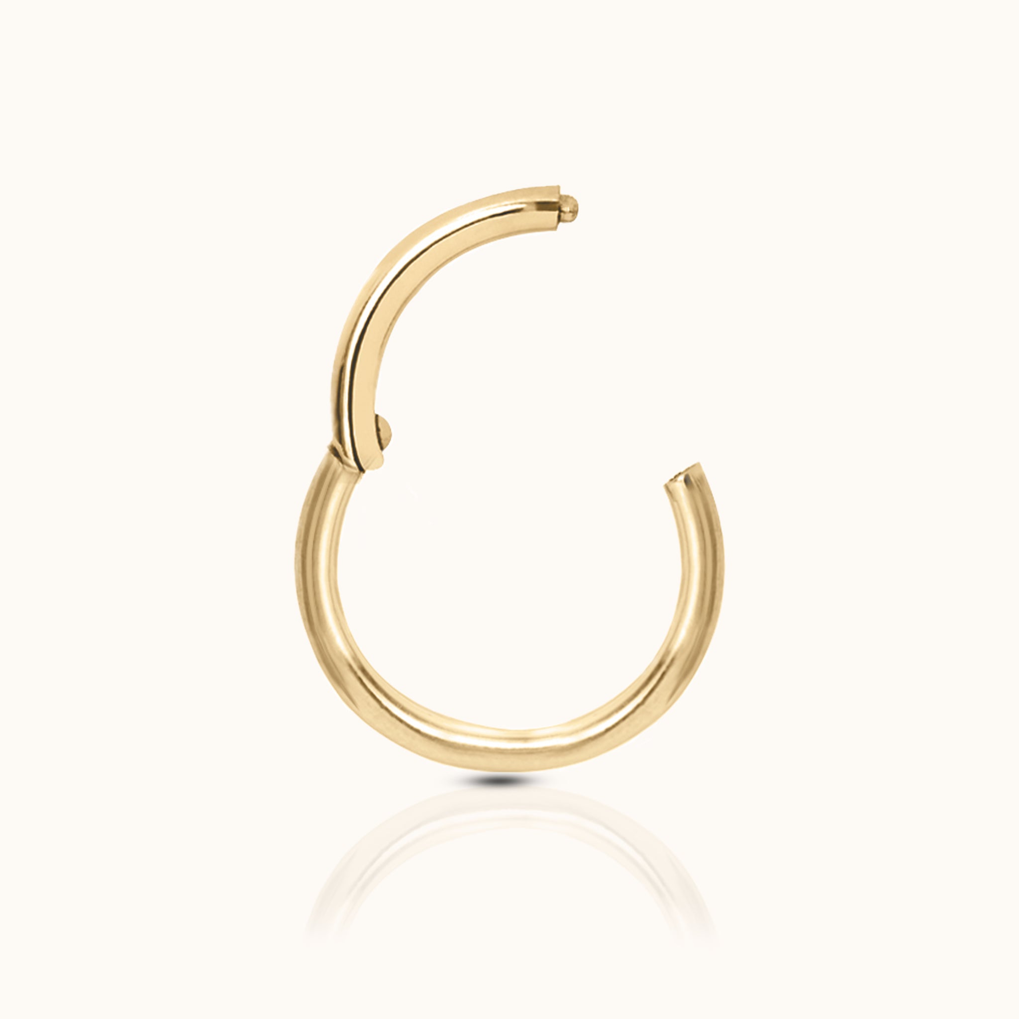 Claire's C LUXE by Claire's Gold Titanium 10MM Tube Hoop Earrings |  Hamilton Place