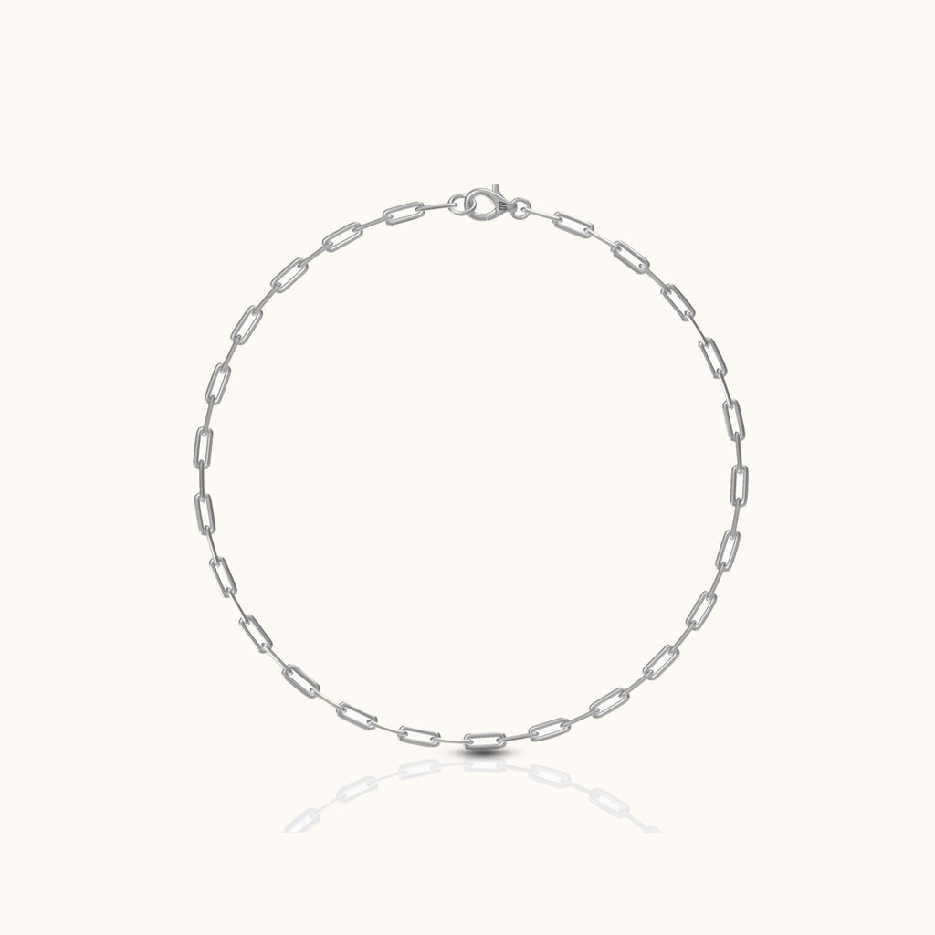 Dainty Paperclip Link Chain Anklet