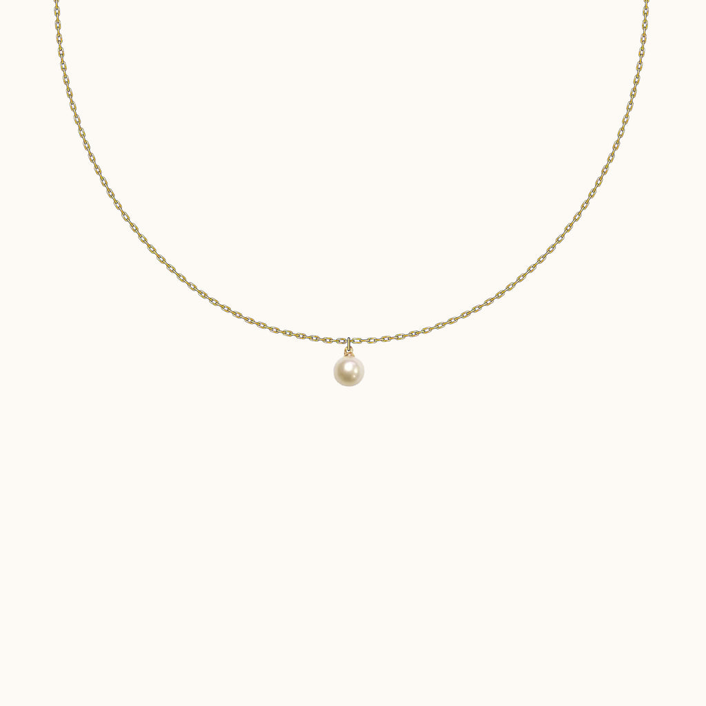 Amazon.com: Hroevc 14K Gold Dainty Freshwater Pearl Necklace for Women,  Girls : Handmade Products