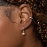 Freshwater Pearl Dainty Hoop Earrings