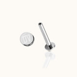 Titanium Threadless Labret Push Pin Flatback Post by Doviana