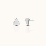 Triangle Shaped Threadless Labret Titanium Flat Back Nap Earring by Doviana