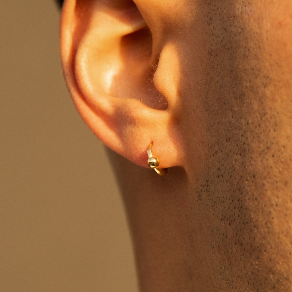Dainty Ring Hoop EarringsPetite Tragus Cartilage Tiny Huggie Gold Dainty Ring Hoop Earrings Genderless Unisex by Doviana