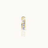 Gold Baguette CZ Embellished Ear Cuff Secure Helix Cartilage Fake Piercing by Doviana
