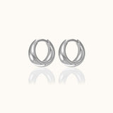 925 Sterling Silver Dainty Huggie Hoop Earrings Mini Wide Hinged Plain Simple Tube by Doviana