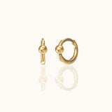 Petite Tragus Cartilage Tiny Huggie Gold Dainty Ring Hoop Earrings by Doviana