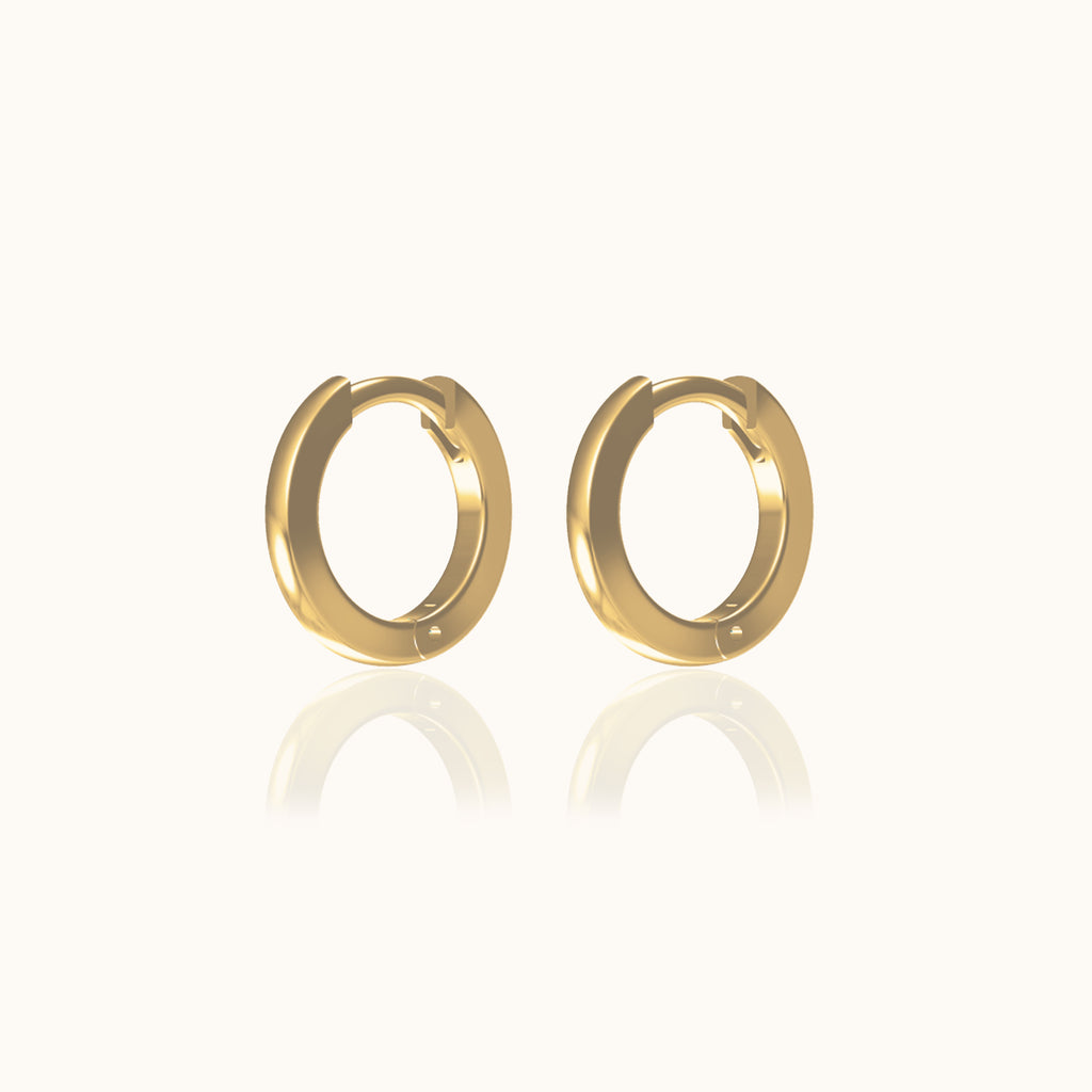 Dainty Petite Gold Huggie Hoop Earrings Everyday Essentials for Daily Wear by Doviana