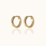 Dainty Petite Gold Huggie Hoop Earrings Everyday Essentials for Daily Wear by Doviana