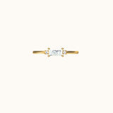 Delicate Baguette White CZ Ring