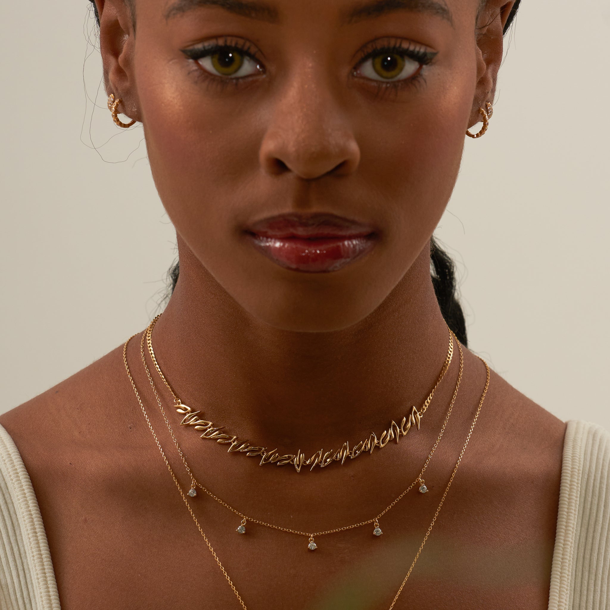 Doviana Signature Choker Necklace in Gold Featured on Vogue