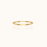 14K Solid Gold Eternal Simple Thin Stacking Band Ring Daily Essentials by Doviana