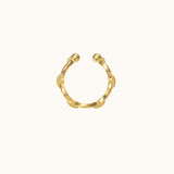 Cuban Link Chain Circular Gold Cuff Single Chain Ear Cuff Cartilage Fake Piercing by Doviana